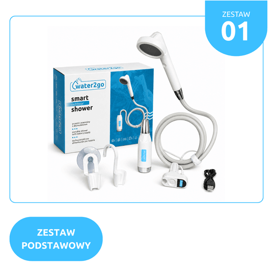 ZESTAW No.1 - Prysznic bezprzewodowy Water2go w kartoniku (bez etui) -zdjęcie numer 1